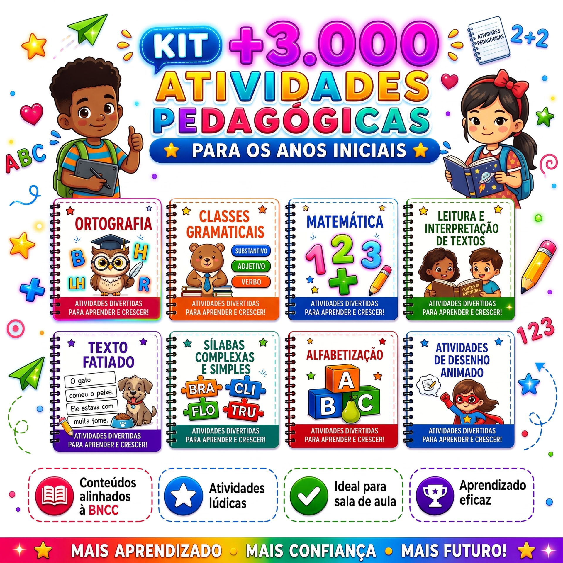 Kit +3.000 Atividades Pedagógicas para os anos iniciais